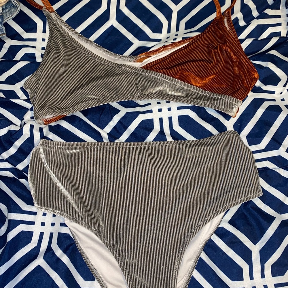 Velvet high waisted bathing suit